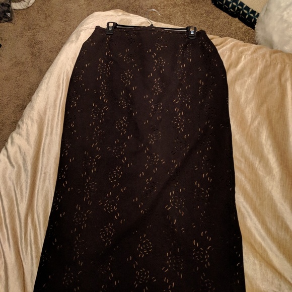 Evan Picone Brown Fall Skirt - Picture 2 of 5